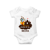 Ayodhya Ke Raja Shri Ramchandra Ki Jai Kids Romper - WHITE - New Born (Chest 14")