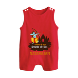 Ayodhya Ke Raja Shri Ramchandra Ki Jai Kids Romper suit - RED - 0 - 5 Months Old (Chest 18")