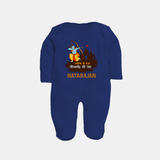 Ayodhya Ke Raja Shri Ramchandra Ki Jai Kids Fullbody suit - NAVY BLUE - New Born (Chest 7.5")