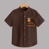 Ayodhya Ke Raja Shri Ramchandra Ki Jai Kids Shirt - CHOCOLATE BROWN - 0 - 6 Months Old (Chest 23")