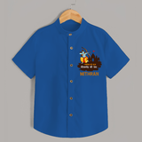 Ayodhya Ke Raja Shri Ramchandra Ki Jai Kids Shirt - COBALT BLUE - 0 - 6 Months Old (Chest 23")