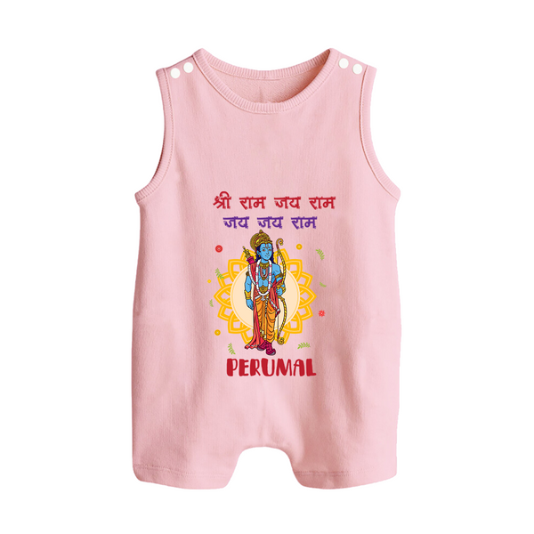 Shri Ram Jai Ram Jai Jai Ram Kids Romper suit - BABY PINK - 0 - 5 Months Old (Chest 18")