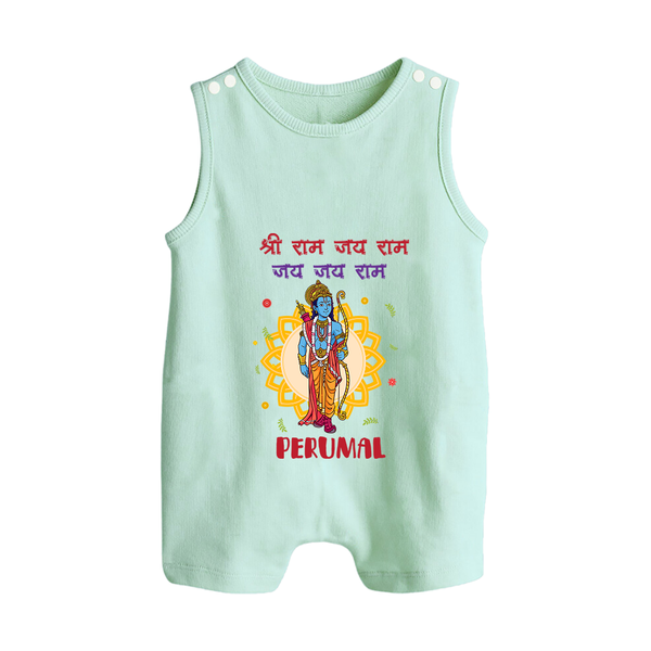 Shri Ram Jai Ram Jai Jai Ram Kids Romper suit - MINT GREEN - 0 - 5 Months Old (Chest 18")