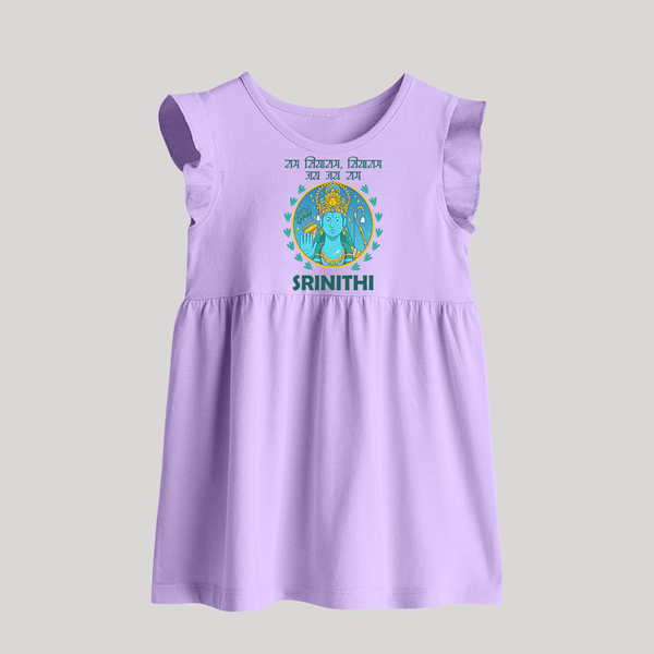 Ram Siya Ram Jai Jai Ram Kids Baby Frock - LILAC - 0 - 3 Months Old (Chest 17")