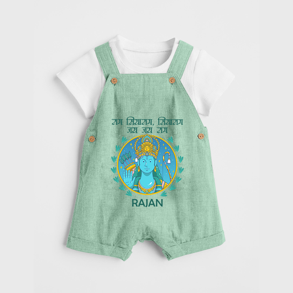 Ram Siya Ram Jai Jai Ram Kids Dungaree - MINT GREEN - 0 - 5 Months Old (Chest 18")