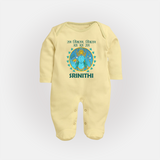 Ram Siyaram, Siyaram Victory Victory Ram Sleep Suit | Personalized Sleep Suit for Ram Bhakt - PASTEL YELLOW - New Born (Chest 7.5")