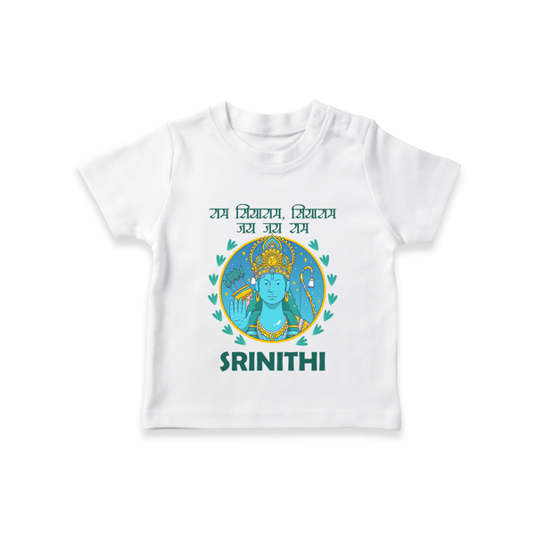 Ram Siya Ram Jai Jai Ram Kids T-Shirt - WHITE - 0-5 Months Old (Chest 17")