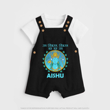Ram Siya Ram Jai Jai Ram Kids Dungaree - BLACK - 0 - 5 Months Old (Chest 18")