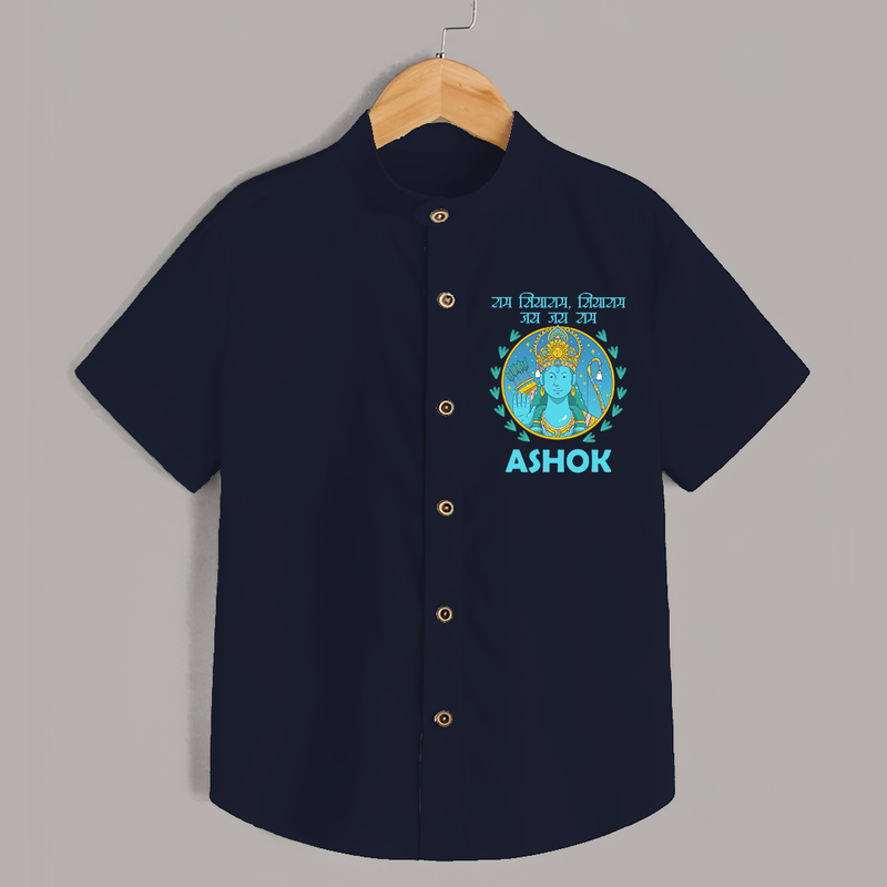 Ram Siyaram, Siyaram Victory Victory Ram Shirt | Personalized Shirt for Ram Bhakt - NAVY BLUE - 0 - 6 Months Old (Chest 23")