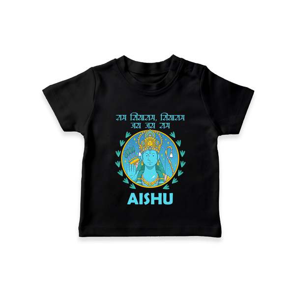 Ram Siya Ram Jai Jai Ram Kids T-Shirt - BLACK - 0-5 Months Old (Chest 17")