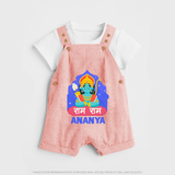 Ram Ram Personalized Kids Dungaree - PEACH - 0 - 5 Months Old (Chest 18")