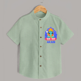 Ram Ram Shirt | Custom Shirt for Shri Ram Celebrations - MINT GREEN - 0 - 6 Months Old (Chest 23")