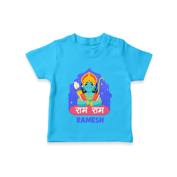 Ram Ram Personalized Kids T-Shirt - SKY BLUE - 0-5 Months Old (Chest 17")