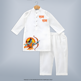 Jai Shree Ram Ð Shri Ram Bhakt Forever Kurta Set for Adults - WHITE - S (Chest 20")