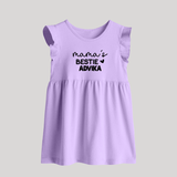 Mama's Bestie Baby Frock | Personalized Baby Outfit for Mama's Little Bestie - LILAC - 0 - 3 Months Old (Chest 17")