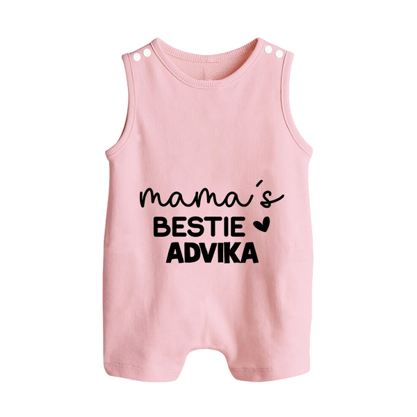 Mama's Bestie Romper Suit / Sleeveless Romper | Personalized Baby Outfit for Mama's Little Bestie - BABY PINK - 0 - 5 Months Old (Chest 18")