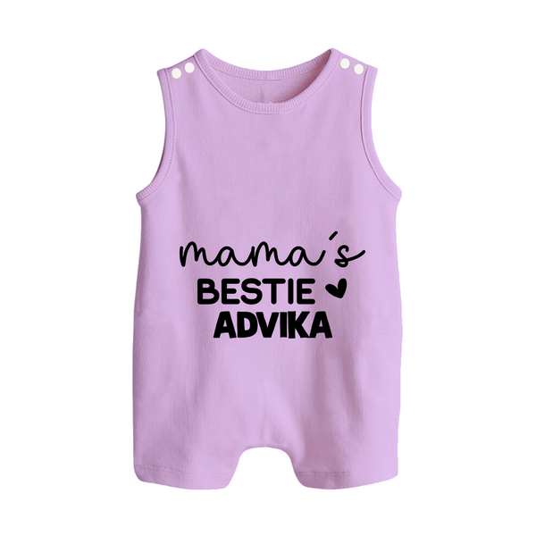 Mama's Bestie Romper Suit / Sleeveless Romper | Personalized Baby Outfit for Mama's Little Bestie - LILAC - 0 - 5 Months Old (Chest 18")