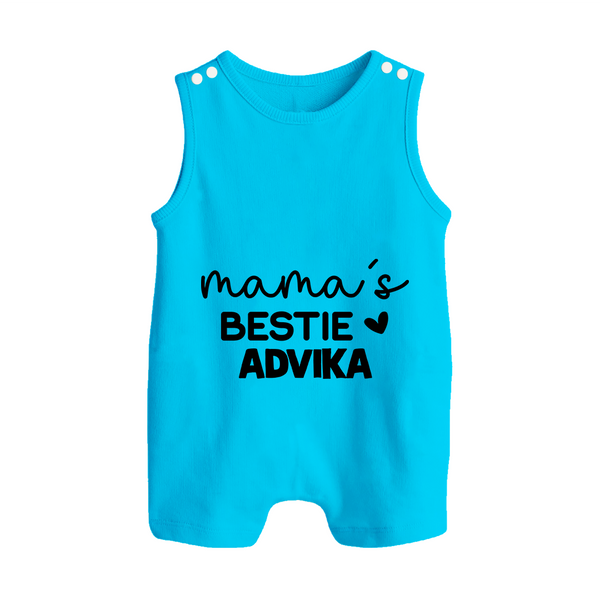 Mama's Bestie Romper Suit / Sleeveless Romper | Personalized Baby Outfit for Mama's Little Bestie - SKY BLUE - 0 - 5 Months Old (Chest 18")