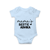 Mama's Bestie Romper / Onesie | Personalized Baby Outfit for Mama's Little Bestie - BABY BLUE - New Born (Chest 14")