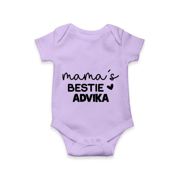 Mama's Bestie Romper / Onesie | Personalized Baby Outfit for Mama's Little Bestie - LILAC - New Born (Chest 14")