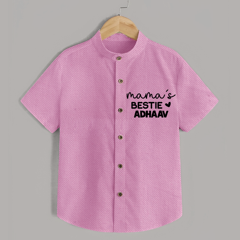 Mama's Bestie Shirt | Personalized Baby Outfit for Mama's Little Bestie - BABY PINK - 0 - 6 Months Old (Chest 23")