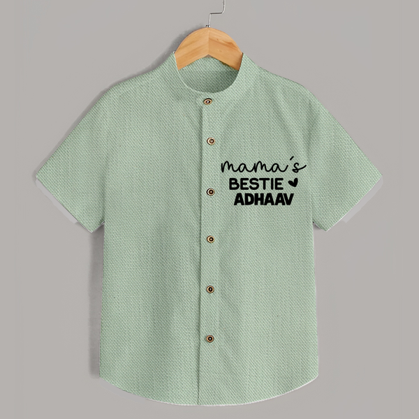 Mama's Bestie Shirt | Personalized Baby Outfit for Mama's Little Bestie - MINT GREEN - 0 - 6 Months Old (Chest 23")
