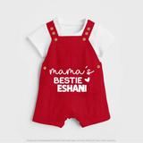 Mama's Bestie Dungaree Set | Personalized Baby Outfit for Mama's Little Bestie - RED - 0 - 5 Months Old (Chest 18")