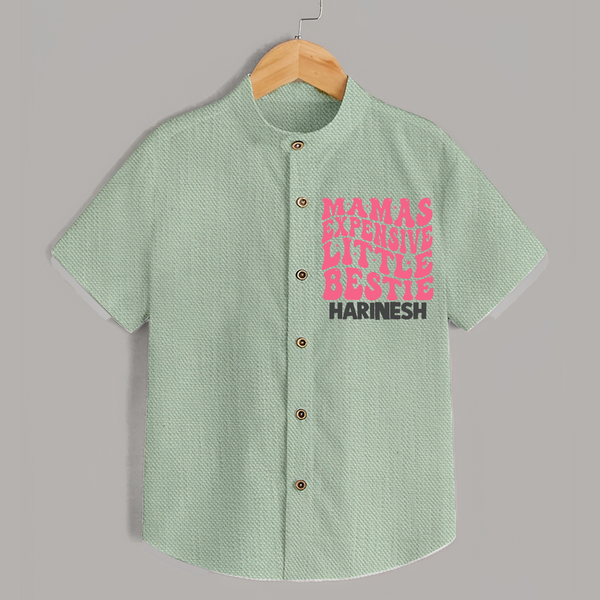 Mama's Expensive Little Bestie Shirt | Custom Name Baby Shirt for Mama's Darling - MINT GREEN - 0 - 6 Months Old (Chest 23")