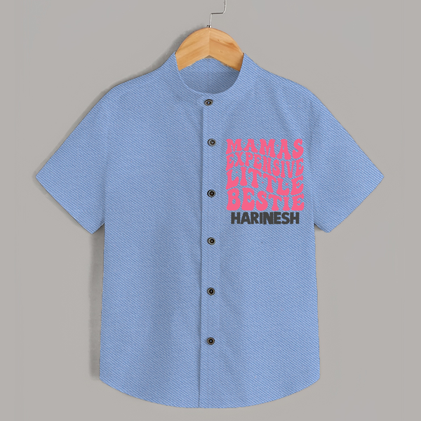 Mama's Expensive Little Bestie Shirt | Custom Name Baby Shirt for Mama's Darling - SKY BLUE - 0 - 6 Months Old (Chest 23")