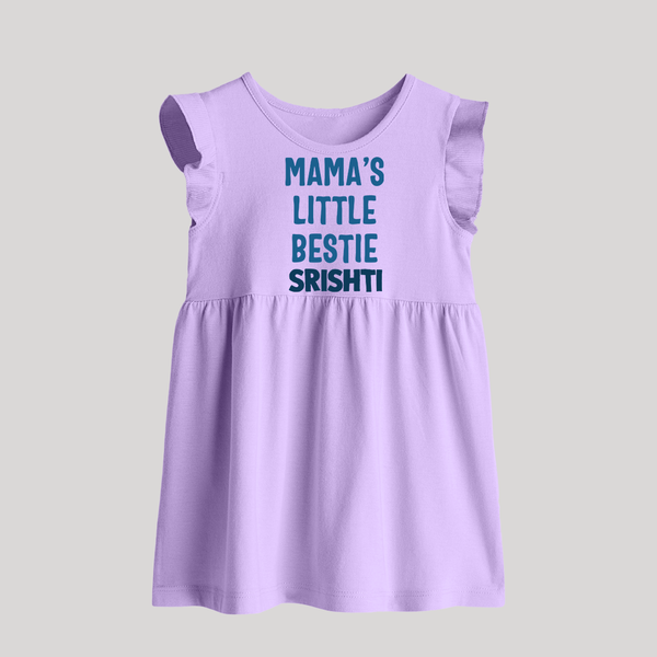 Mama's Little Bestie Baby Frock | Custom Baby Frock for Mama's Little One - LILAC - 0 - 3 Months Old (Chest 17")