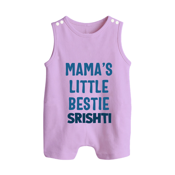 Mama's Little Bestie Romper Suit / Sleeveless Romper | Custom Baby Romper Suit / Sleeveless Romper for Mama's Little One - LILAC - 0 - 5 Months Old (Chest 18")