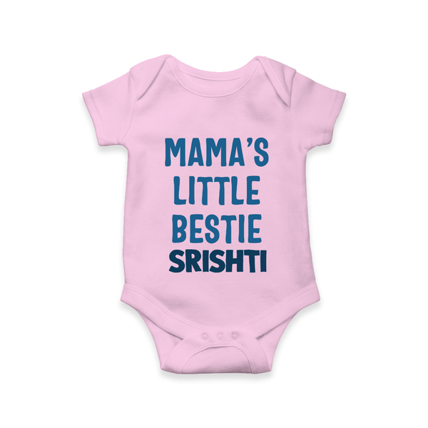 Mama's Little Bestie Romper / Onesie | Custom Baby Romper / Onesie for Mama's Little One - BABY PINK - New Born (Chest 14")