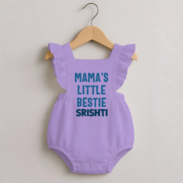 Mama's Little Bestie Romper Frock | Custom Baby Romper Frock for Mama's Little One - LILAC - 0 - 3 Months Old (Chest 19")