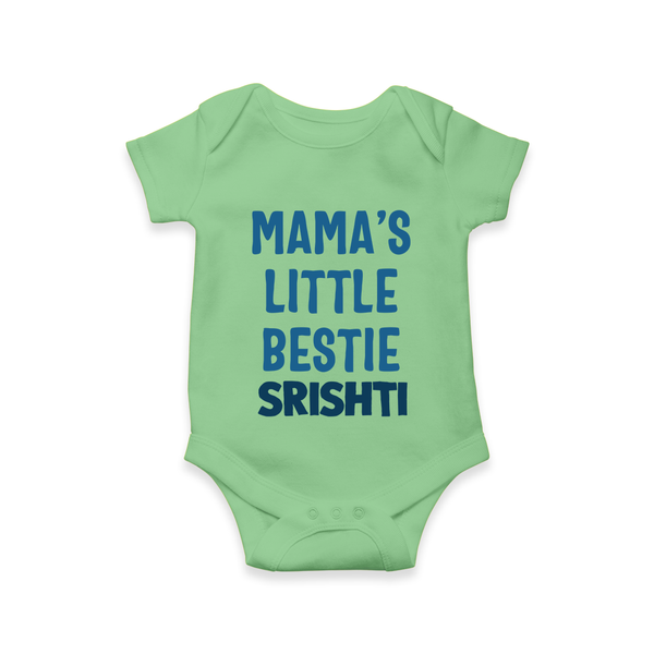 Mama's Little Bestie Romper / Onesie | Custom Baby Romper / Onesie for Mama's Little One - GREEN - New Born (Chest 14")