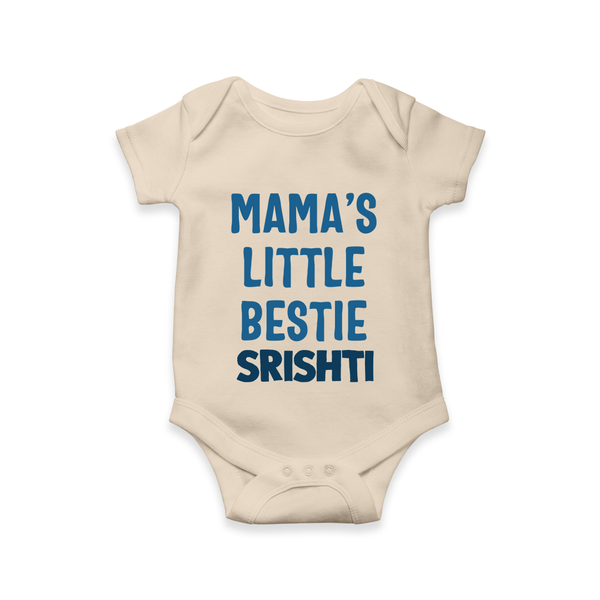 Mama's Little Bestie Romper / Onesie | Custom Baby Romper / Onesie for Mama's Little One - IVORY - New Born (Chest 14")