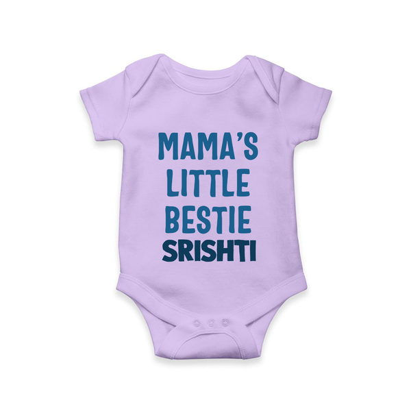 Mama's Little Bestie Romper / Onesie | Custom Baby Romper / Onesie for Mama's Little One - LILAC - New Born (Chest 14")