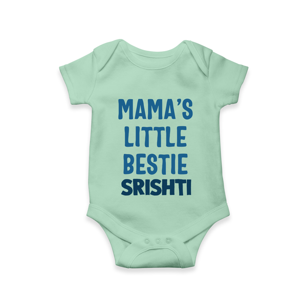 Mama's Little Bestie Romper / Onesie | Custom Baby Romper / Onesie for Mama's Little One - MINT GREEN - New Born (Chest 14")