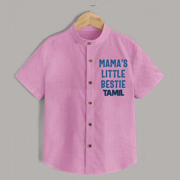 Mama's Little Bestie Shirt | Custom Baby Shirt for Mama's Little One - BABY PINK - 0 - 6 Months Old (Chest 23")