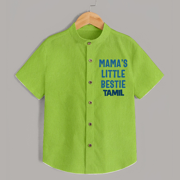 Mama's Little Bestie Shirt | Custom Baby Shirt for Mama's Little One - LIME GREEN - 0 - 6 Months Old (Chest 23")