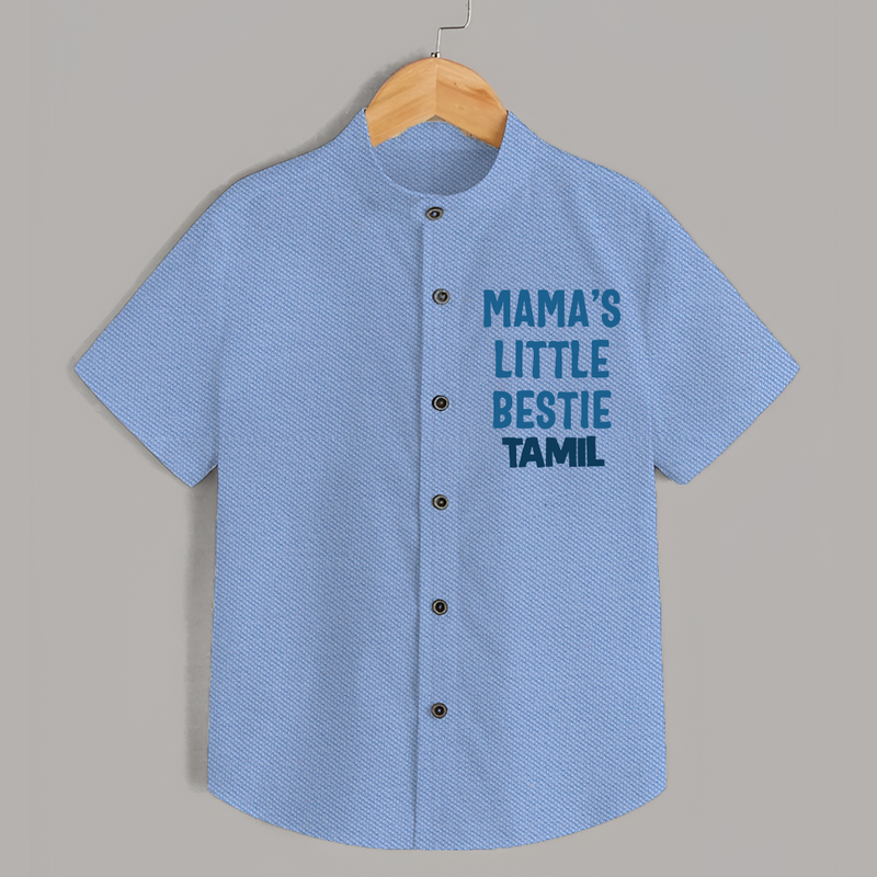 Mama's Little Bestie Shirt | Custom Baby Shirt for Mama's Little One - SKY BLUE - 0 - 6 Months Old (Chest 23")