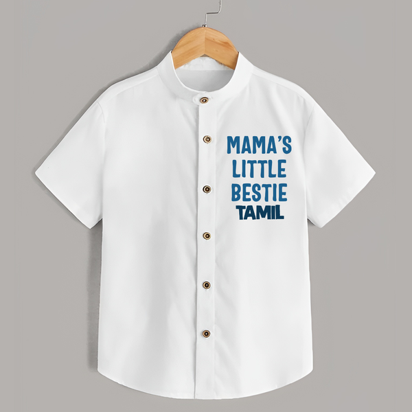 Mama's Little Bestie Shirt | Custom Baby Shirt for Mama's Little One - WHITE - 0 - 6 Months Old (Chest 23")