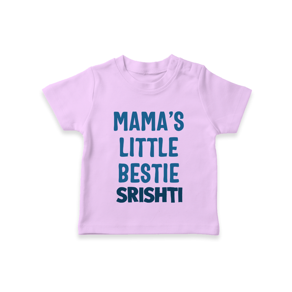 Mama's Little Bestie T-Shirt | Custom Baby T-Shirt for Mama's Little One - LILAC - 0-5 Months Old (Chest 17")