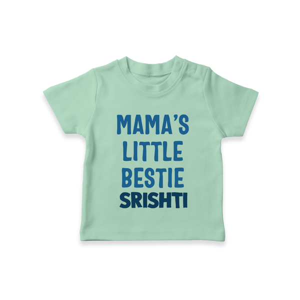 Mama's Little Bestie T-Shirt | Custom Baby T-Shirt for Mama's Little One - MINT GREEN - 0-5 Months Old (Chest 17")