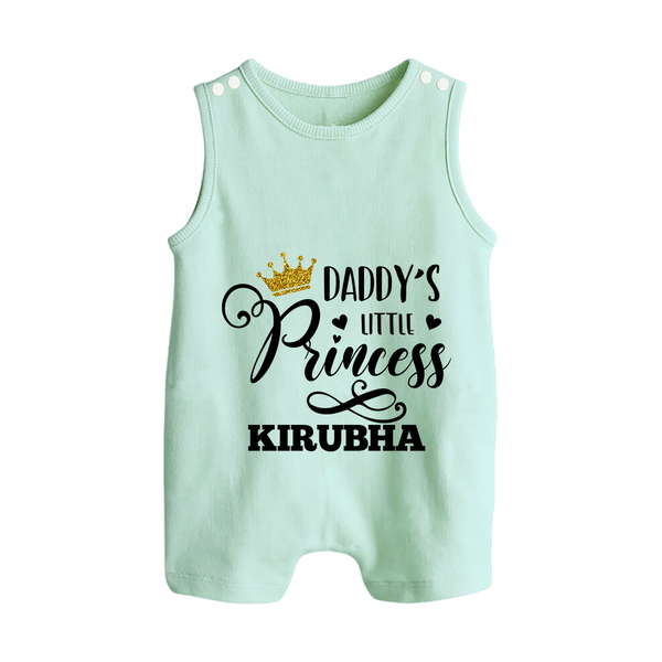 Daddy's Little Princess Romper Suit / Sleeveless Romper | Personalized Baby Romper Suit / Sleeveless Romper for Daddy's Princess - MINT GREEN - 0 - 5 Months Old (Chest 18")