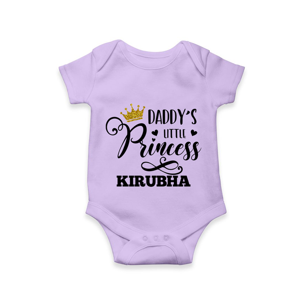 Daddy's Little Princess Romper / Onesie | Personalized Baby Romper / Onesie for Daddy's Princess - LILAC - New Born (Chest 14")