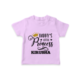 Daddy's Little Princess T-Shirt | Personalized Baby T-Shirt for Daddy's Princess - LILAC - 0-5 Months Old (Chest 17")