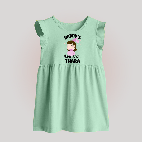 Daddy's Princess Baby Frock | Custom Baby Outfit for Daddy's Darling - MINT GREEN - 0 - 3 Months Old (Chest 17")