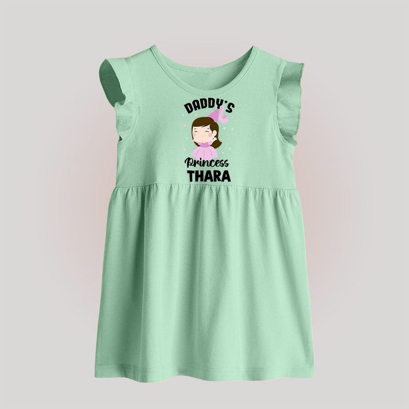 Daddy's Princess Baby Frock | Custom Baby Outfit for Daddy's Darling - MINT GREEN - 0 - 3 Months Old (Chest 17")