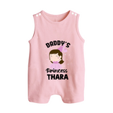 Daddy's Princess Romper Suit / Sleeveless Romper | Custom Baby Outfit for Daddy's Darling - BABY PINK - 0 - 5 Months Old (Chest 18")