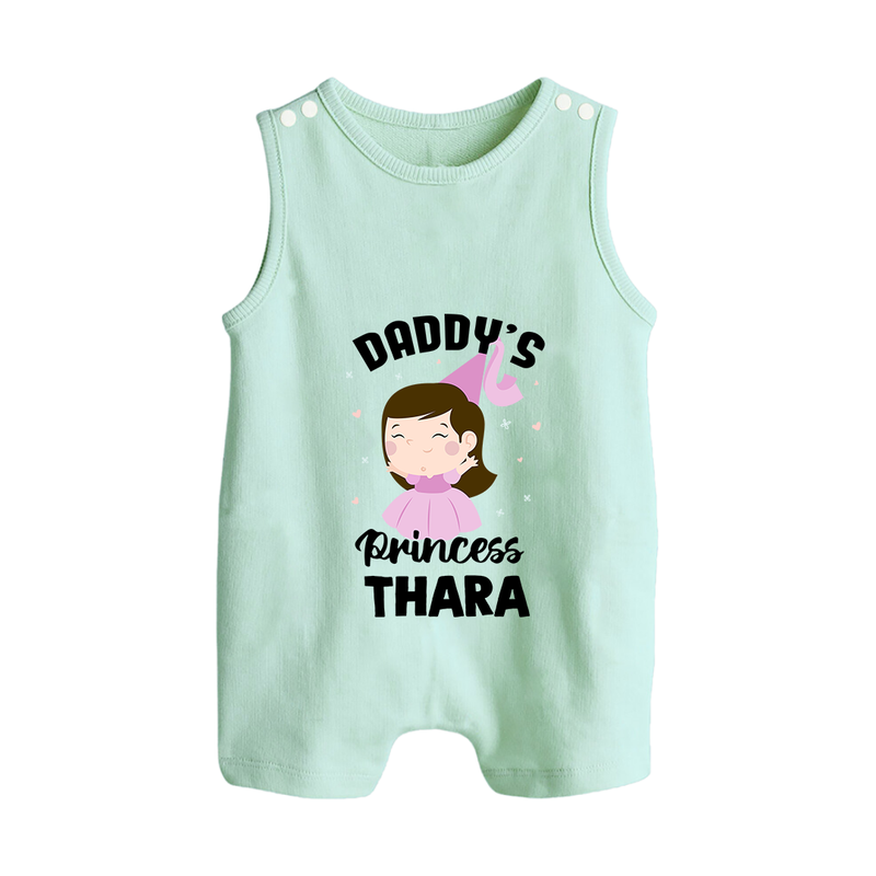 Daddy's Princess Romper Suit / Sleeveless Romper | Custom Baby Outfit for Daddy's Darling - MINT GREEN - 0 - 5 Months Old (Chest 18")